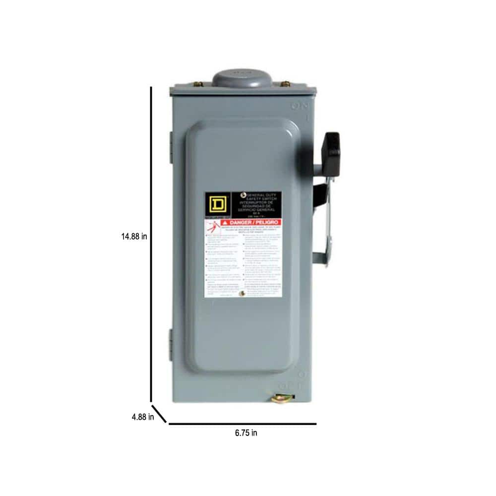 Square D Amp 240-Volt 3-Pole 3-Phase Outdoor General Duty Safety Switch (2)