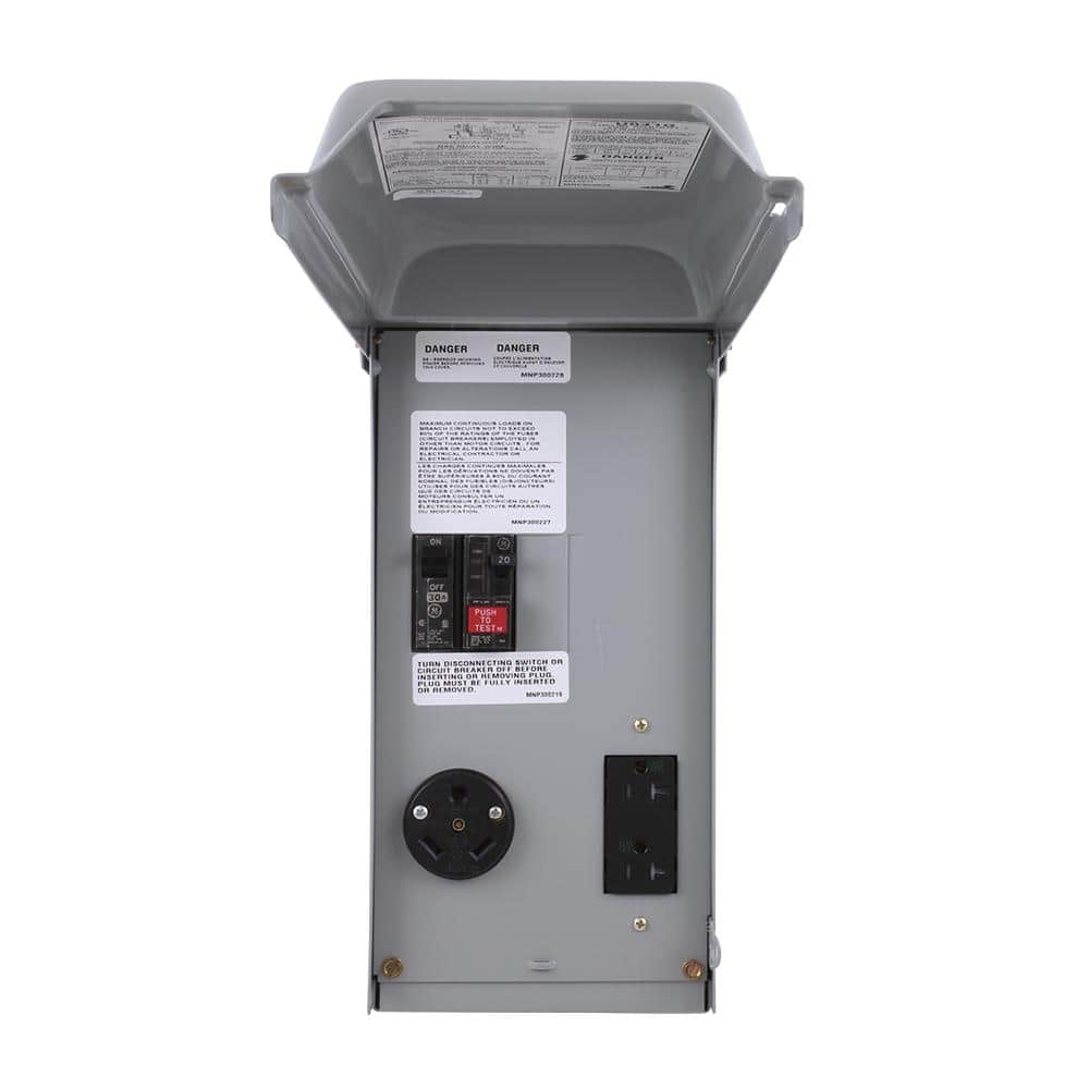Midwest Electric Products 70 Amp Power Outlet Box with Duplex 20 Amp GFCI Outlet and Single 30 Amp Outlet (U041GP)