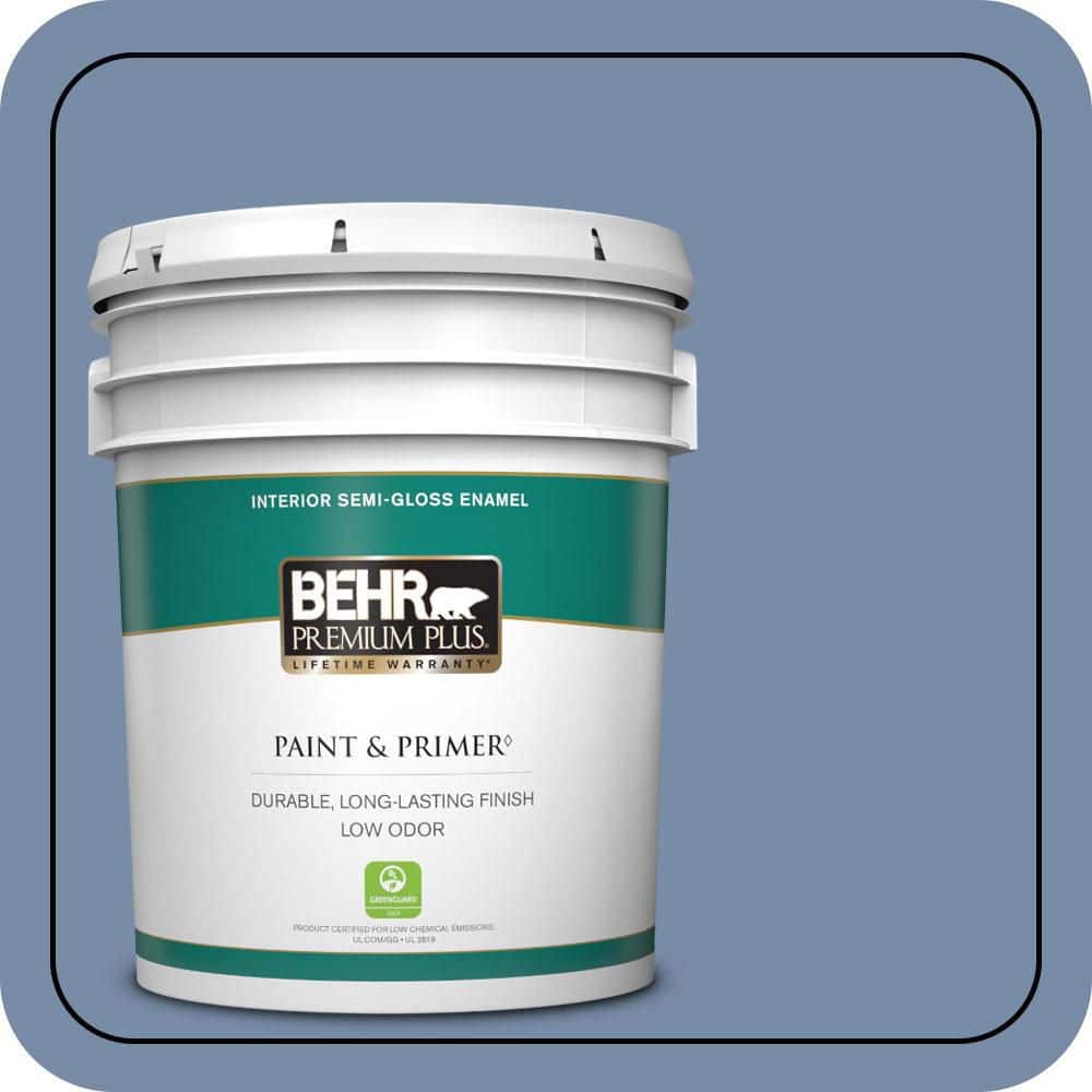 BEHR PREMIUM PLUS 5 gal. #590F-5 Magic Spell Semi-Gloss Enamel Low Odor Interior Paint & Primer