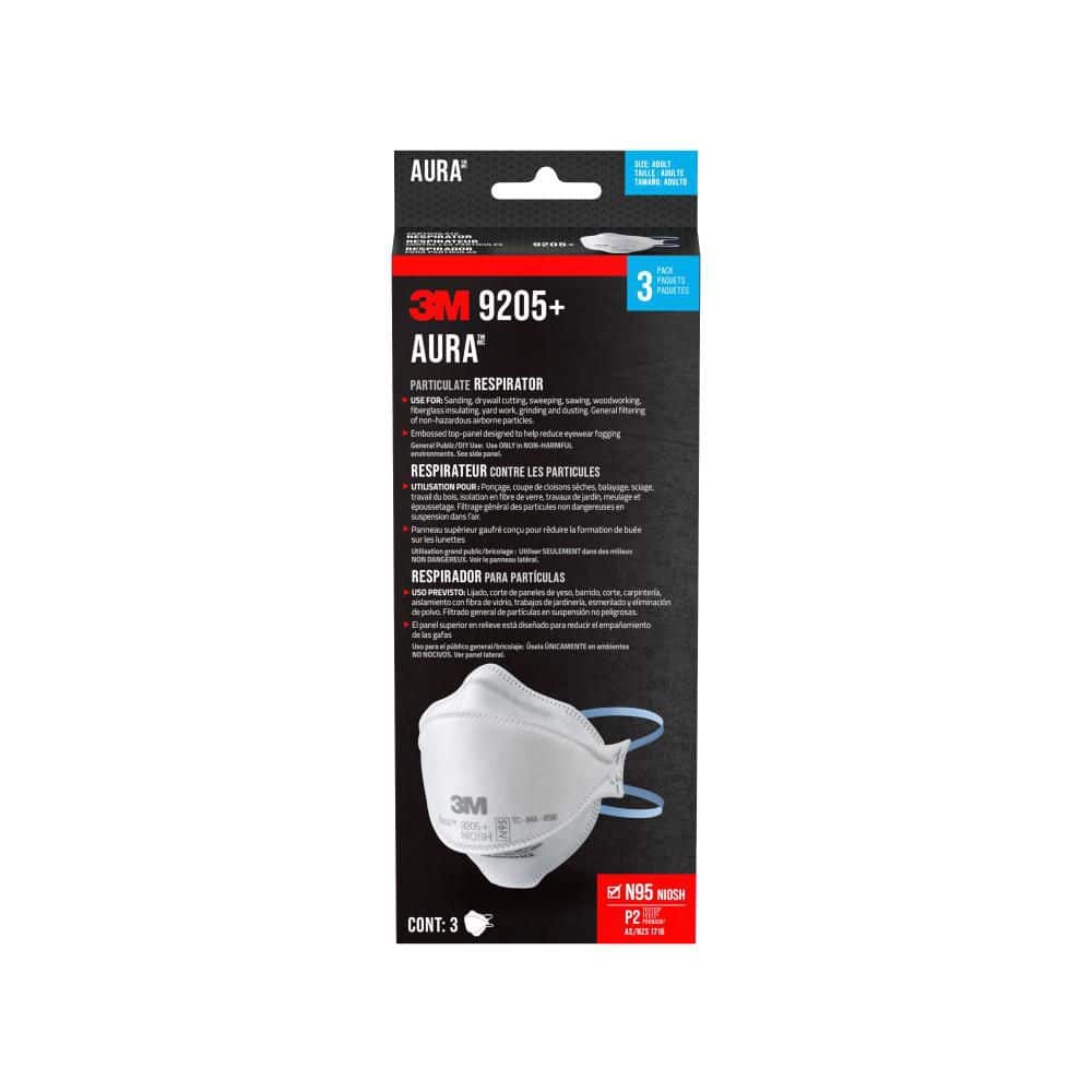 3M 9205+ N95 Aura Particulate Disposable Respirator Foldable
