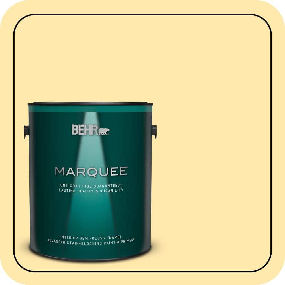BEHR MARQUEE 1 gal. #P290-2 Sweet as Honey Semi-Gloss Enamel Interior Paint & Primer