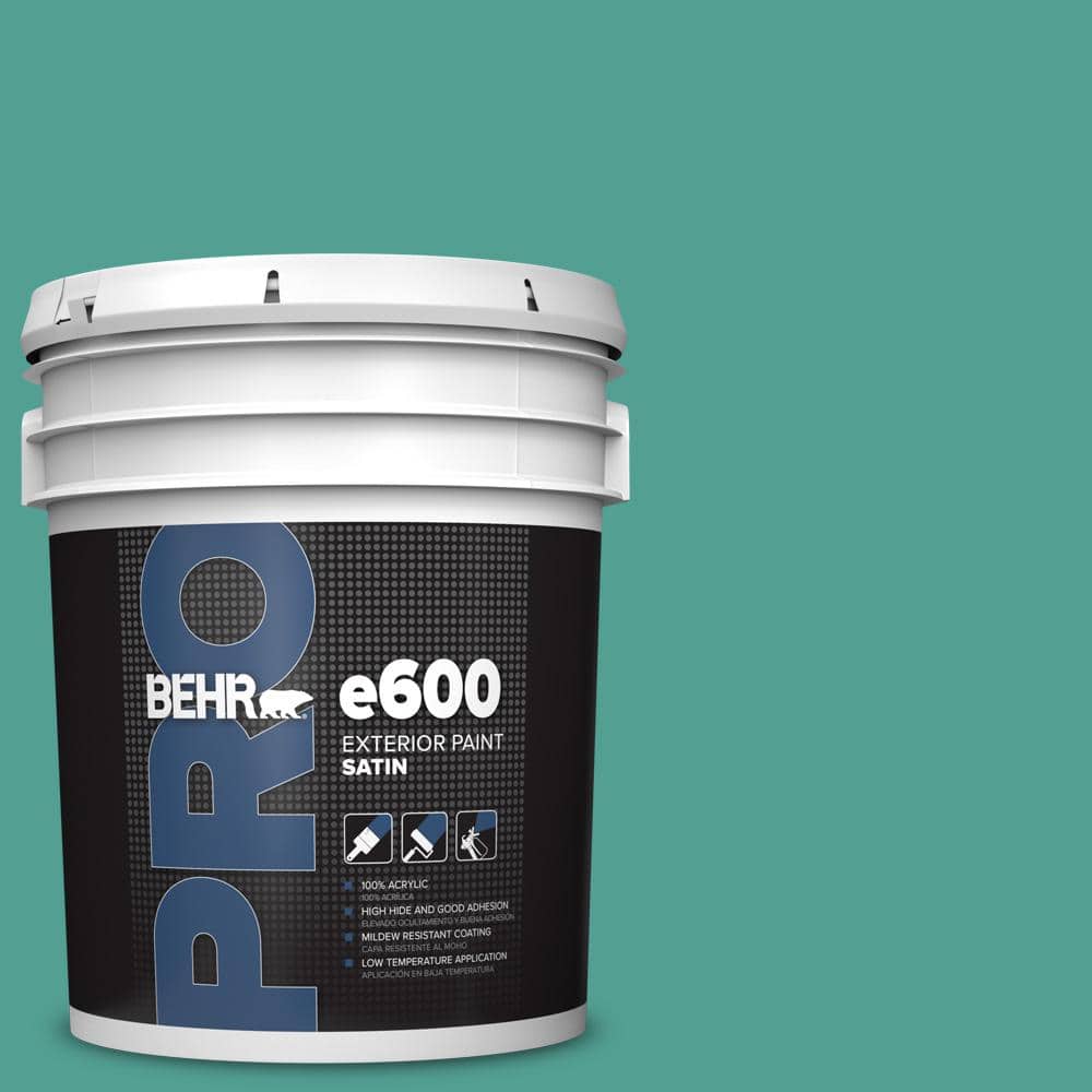 BEHR PRO 5 gal. #HDC-WR15-9 Aqua Revival Satin Exterior Paint