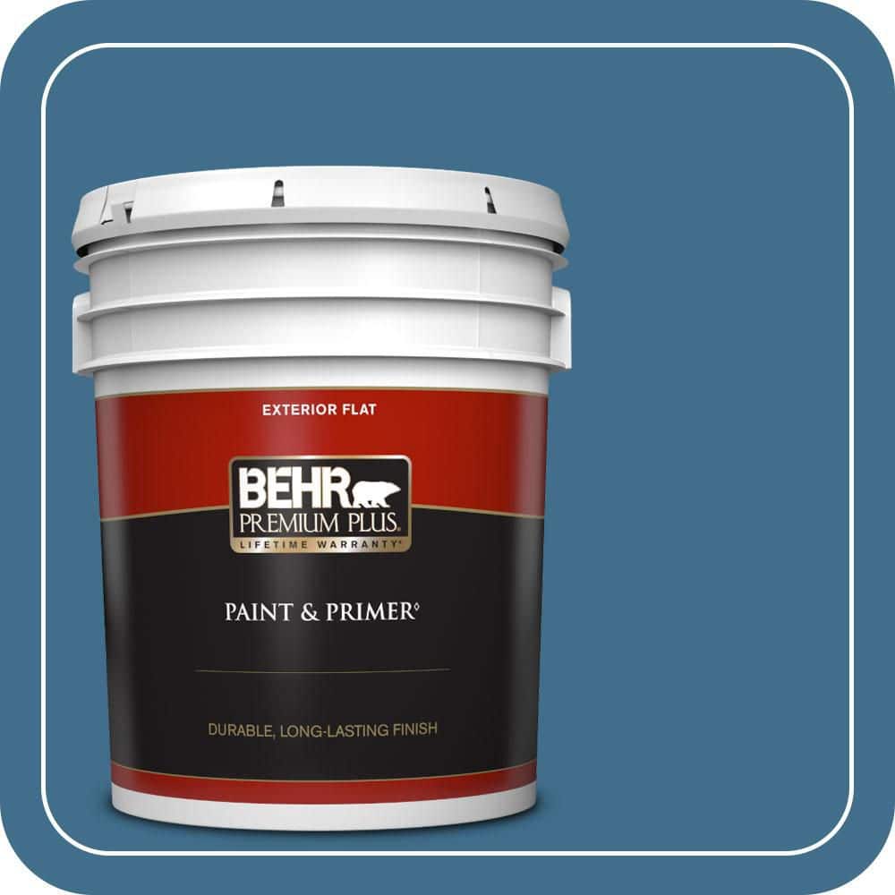 BEHR PREMIUM PLUS #M500-5 Sojourn Blue Enamel & Primer (1)