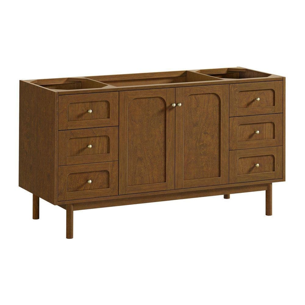 James Martin Vanities Laurent 59.9 in. W x 23.0 in. D x 33.0 in. H Single Bath Vanity Cabinet without Top in Honey Oak (1)