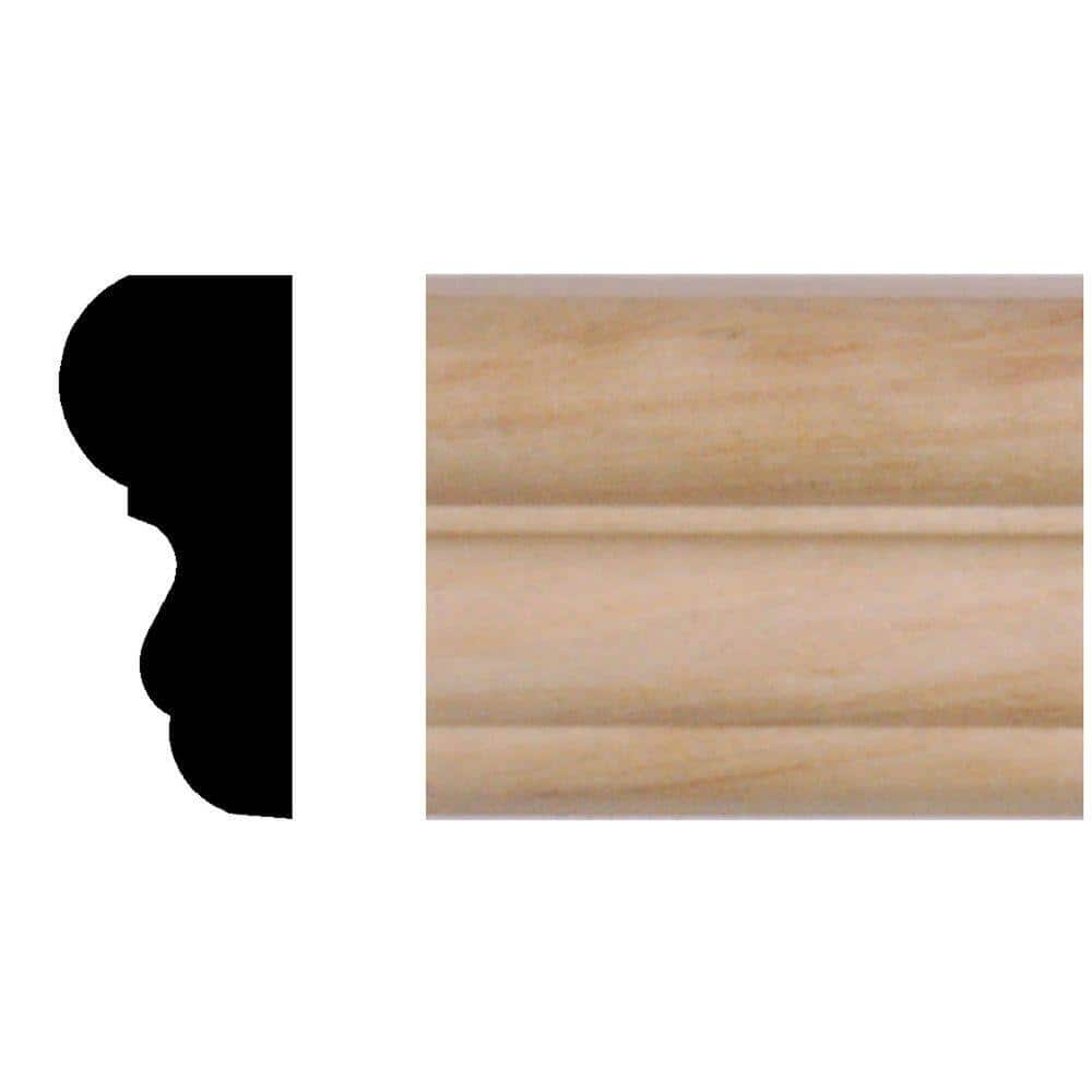 HOUSE OF FARA 3/4 in. D x 1-3/4 in. W x 48 in. L Unfinished Basswood Wood Colonial Panel Drip Cap Moulding (1)