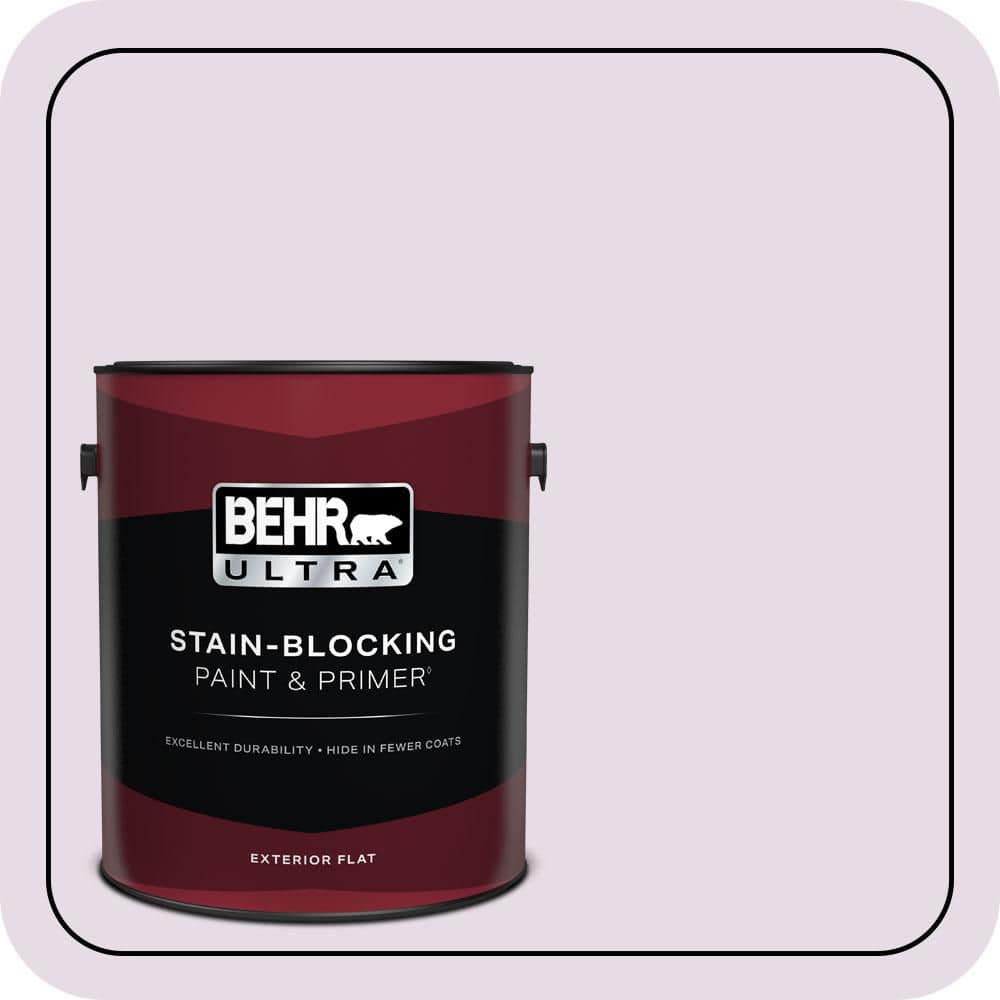 BEHR ULTRA 1 gal. #M100-1A Not Quite Purple Flat Exterior Paint & Primer