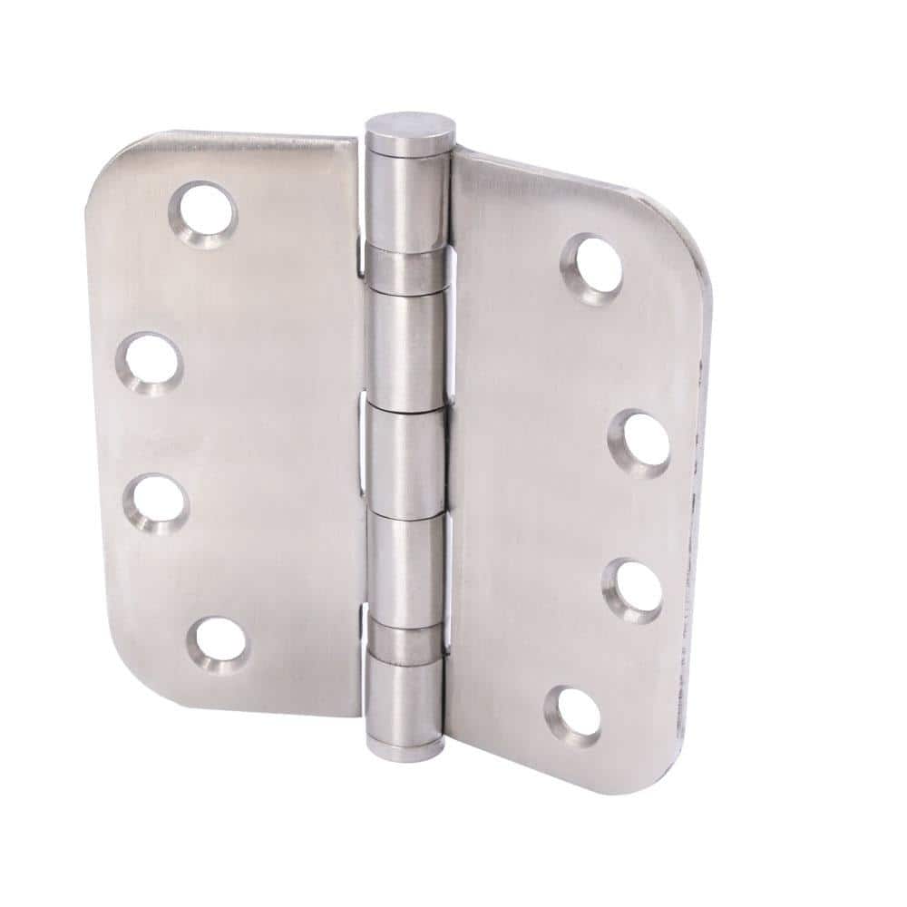 Everbilt 4 in. x 5/8 in. Radius Stainless Steel Commercial Grade with Ball Bearing Hinge (1)