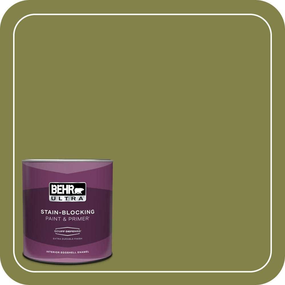 BEHR ULTRA 1 qt. #MQ6-61 Basil Chiffonade Extra Durable Eggshell Enamel Interior Paint & Primer
