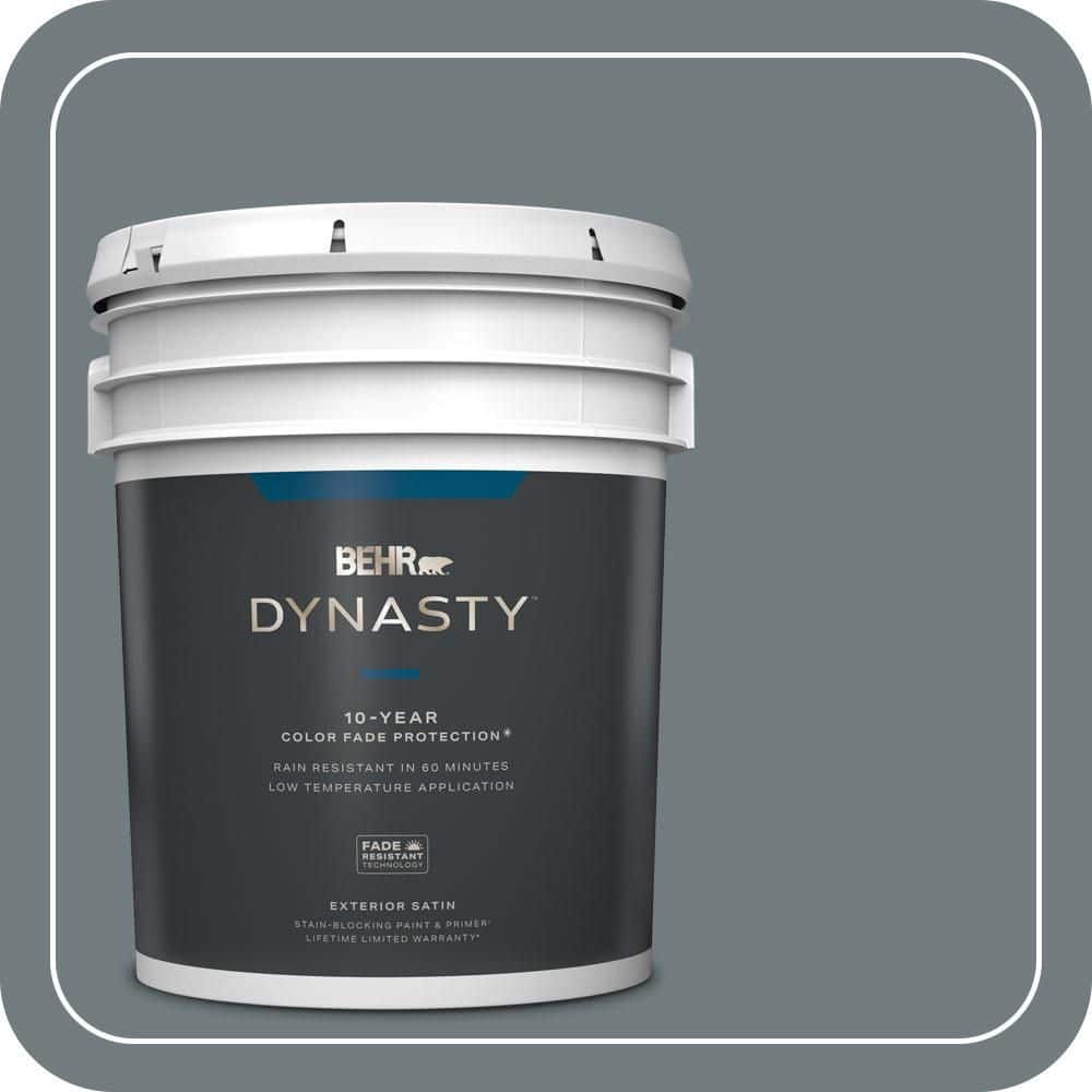 BEHR DYNASTY 5 gal. #PPU25-19 Ocean Swell Satin Enamel Exterior Stain-Blocking Paint & Primer
