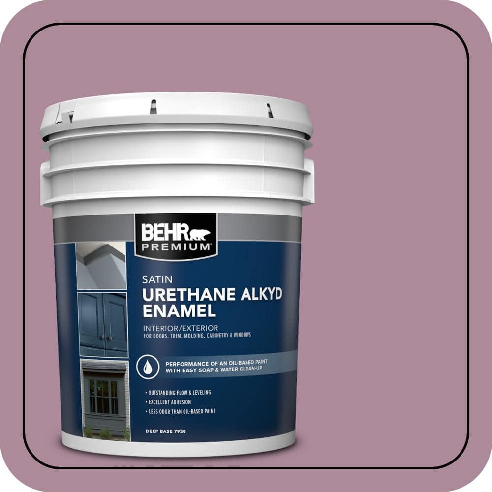 BEHR PREMIUM 5 gal. #S120-5 Reserve Urethane Alkyd Satin Enamel Interior/Exterior Paint