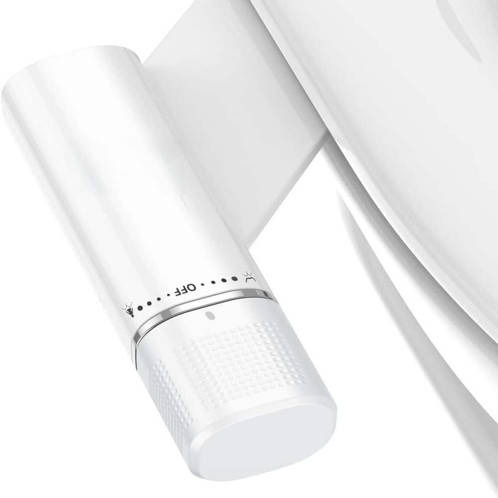 Wudkey Non-Electric Bidet Attachment for Toilet Seat, Stainless Steel Inlet, Posterior & Feminine Wash Retractable Dual Nozzles (2)