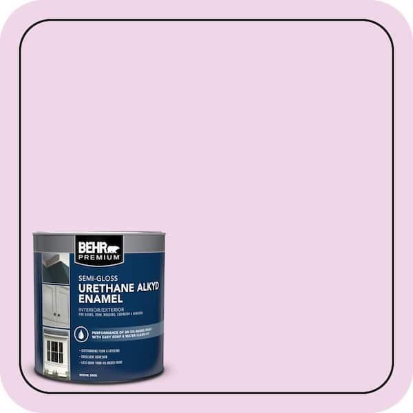 BEHR PREMIUM 1 qt. #P110-1 All Made Up Semi-Gloss Enamel Urethane Alkyd Interior/Exterior Paint (2)