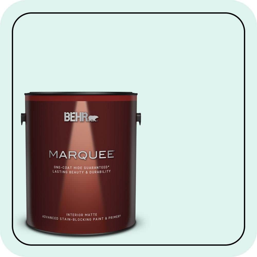 BEHR MARQUEE 1 gal. #500A-1 Glacier Bay Matte Interior Paint & Primer