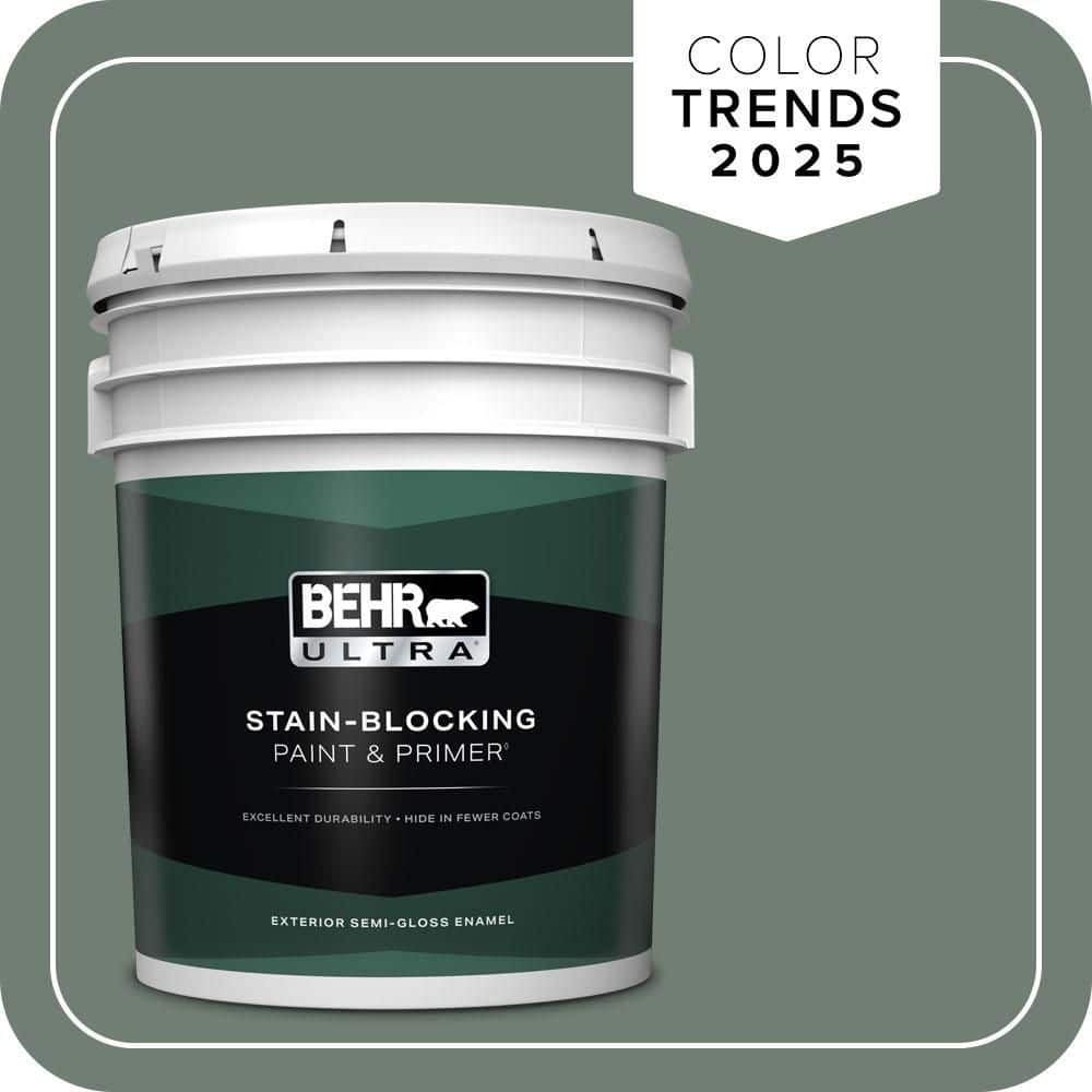 BEHR ULTRA 5 gal. #N420-5 Boreal Semi-Gloss Enamel Exterior Paint & Primer