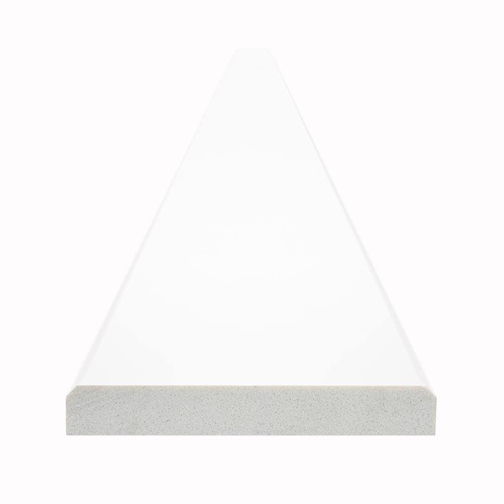 MSI Bright White 2 in. x 36 in. Polished Engineered Marble Double Beveled Threshold Floor Tile (3 lin. ft./Each) (2)