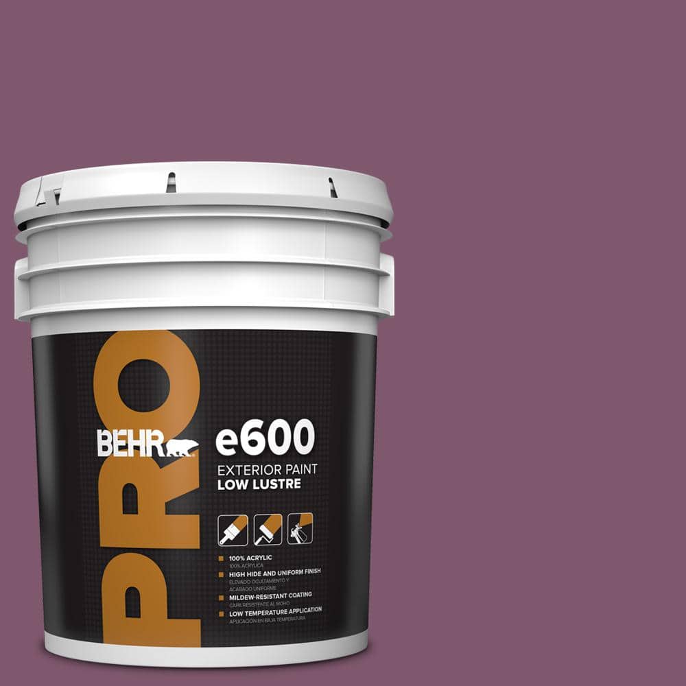 BEHR PRO 5 gal. #M110-7 Euphoric Magenta Low Luster Exterior Paint