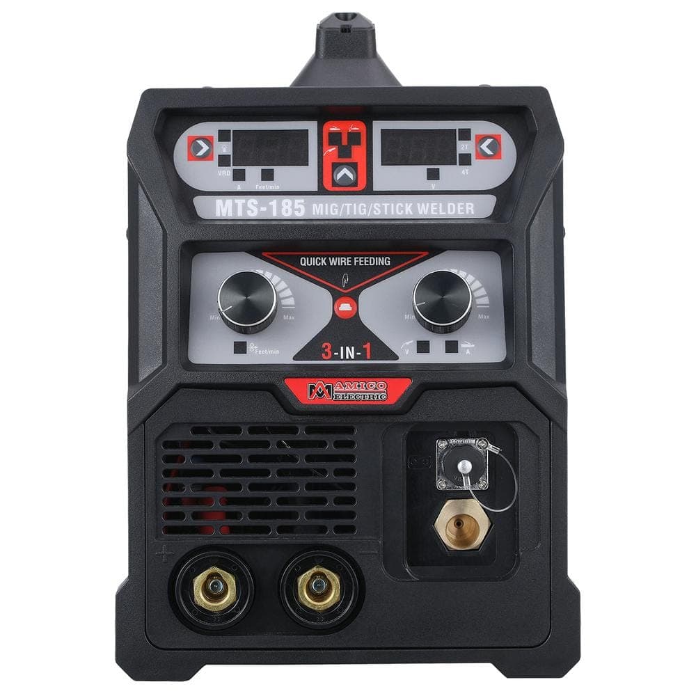 AMICO POWER MTS-185,185-Amp MIG Flux-cored Lift-TIG Stick Arc Welder, 100-250V, Compatible Spool Gun: SPG15180 (2)