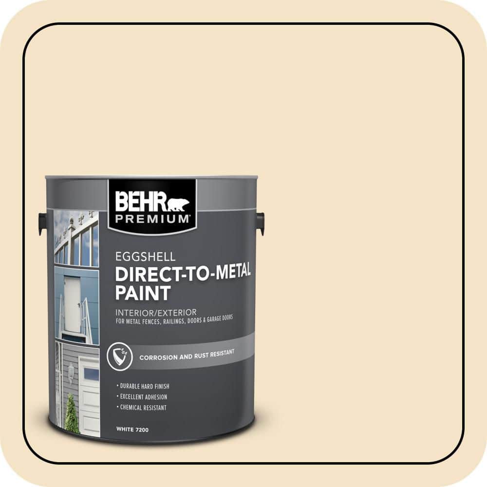 BEHR PREMIUM 1 gal. #PPU6-10 Cream Puff Eggshell Direct to Metal Interior/Exterior Paint