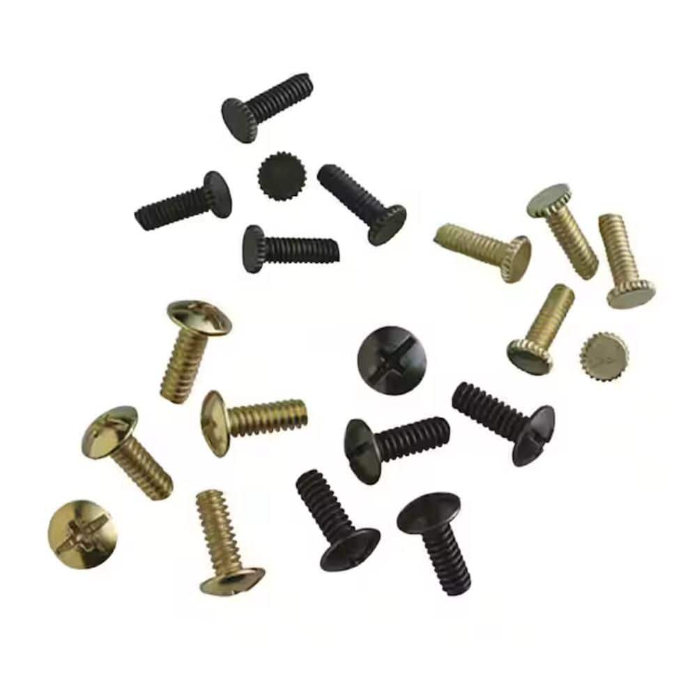 Commercial Electric Assorted Antique Brass and Polished Brass Screws For Ceiling Fan Light Kits and Blades (20-Pack) (2)