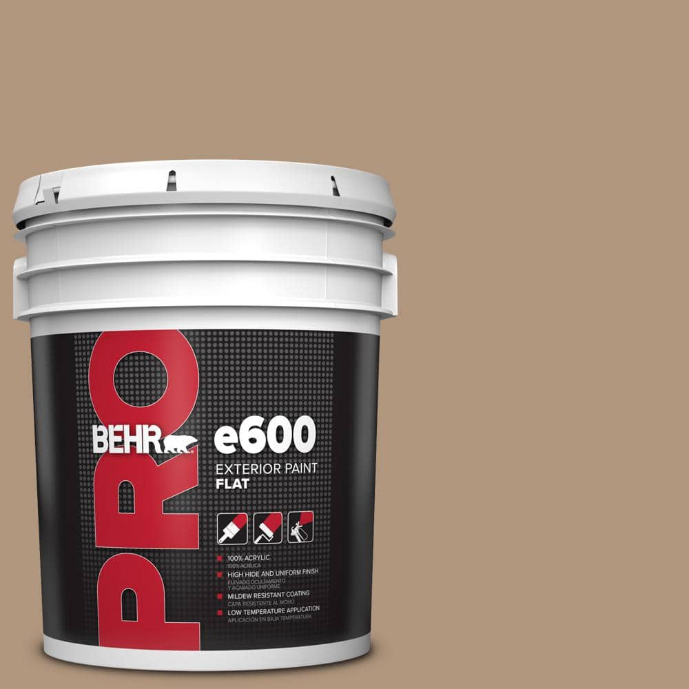 BEHR PRO 5 gal. #HDC-WR14-3 Roasted Hazelnut Flat Exterior Paint
