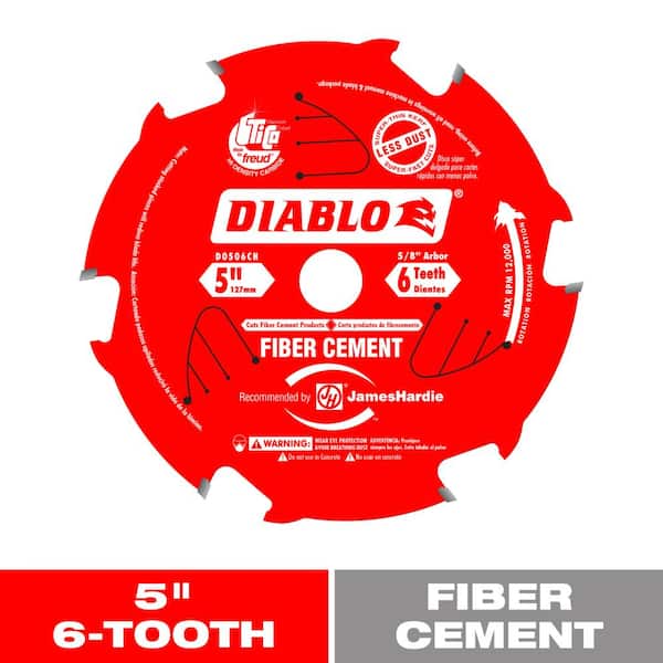 DIABLO HARDIEBlade 5 in. x 6-Tooth Fiber Cement Circular Saw Blade (2)