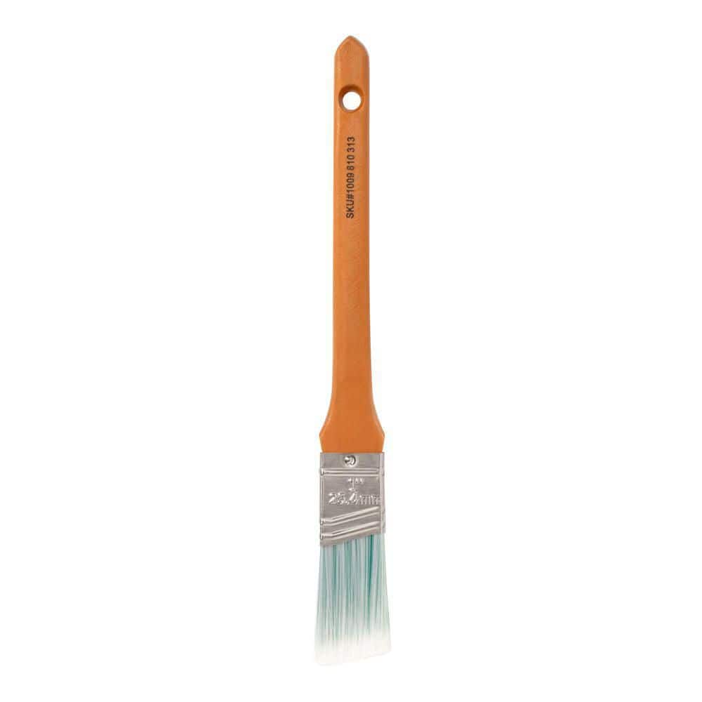 PRIVATE BRAND UNBRANDED Better 1 in. Polyester Thin Angled General Purpose Brush For use with Latex Paints and Stains (3)