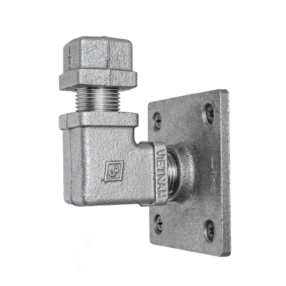 PIPE DECOR 1/2 in. Black Steel Pipe Square Hook Kit (1)