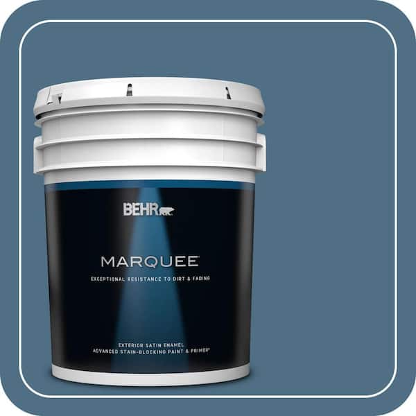 BEHR MARQUEE 5 gal. #S500-6 Shipyard Satin Enamel Exterior Paint & Primer (2)