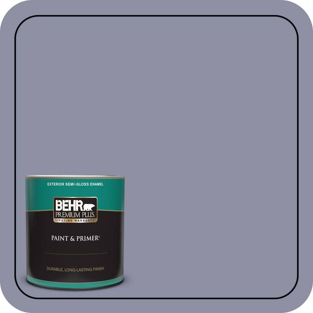 BEHR PREMIUM PLUS 1 qt. #S550-4 Camelot Semi-Gloss Enamel Exterior Paint & Primer