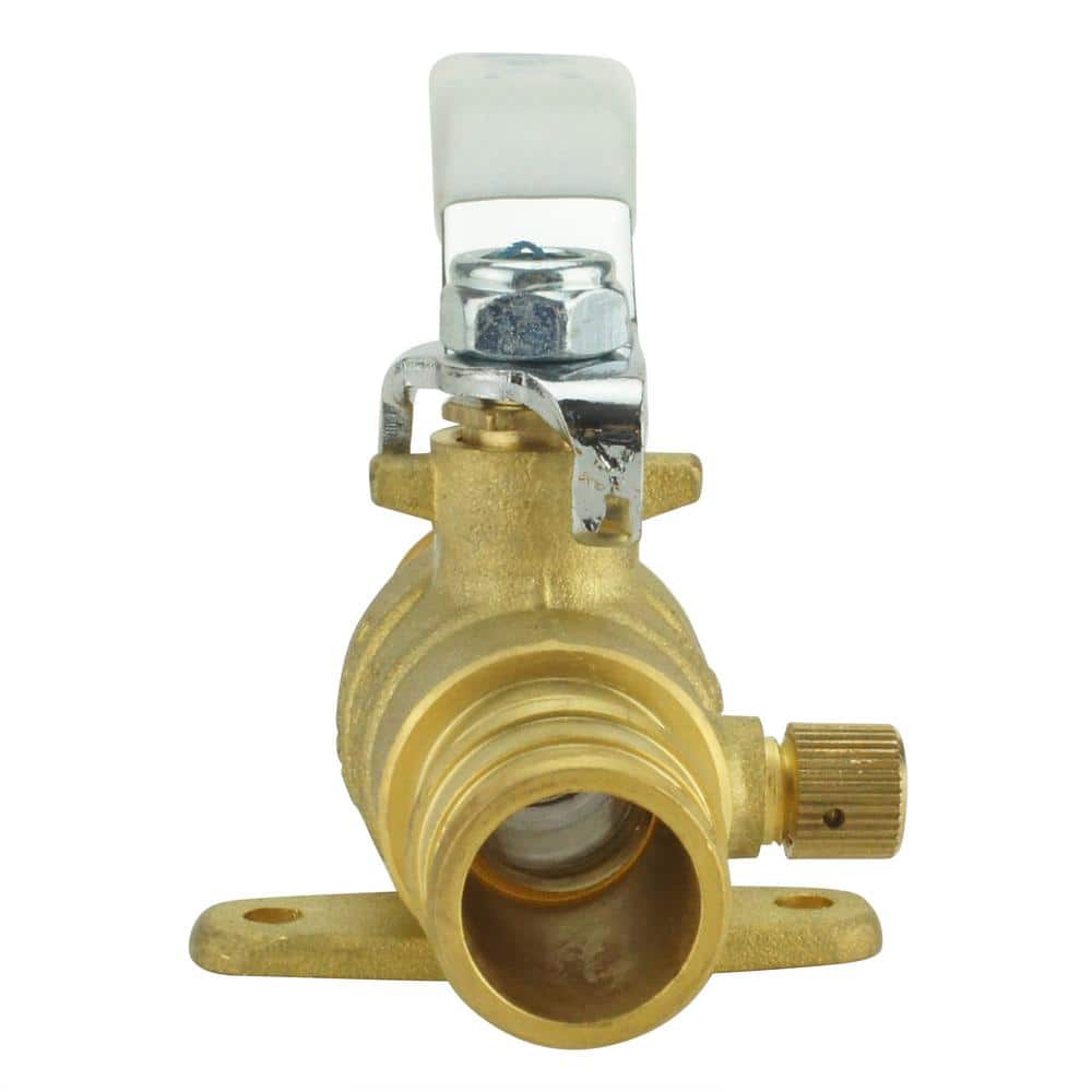 Apollo 3/4 in. Brass PEX-A Barb Ball Valve with Drain and Mounting Pad (3)