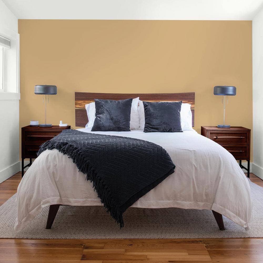 Glidden Premium 1 qt. PPG1095-5 Applesauce Cake Flat Interior Paint (4)