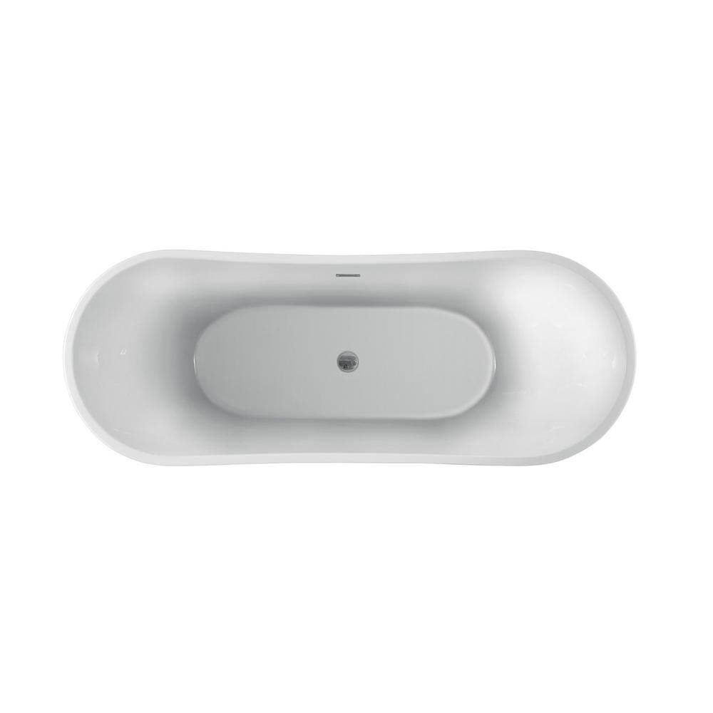 Barclay Products Nyx 72 in. Acrylic Double Slipper Flatbottom Non-Whirlpool Bathtub White with Integral Drain White (3)