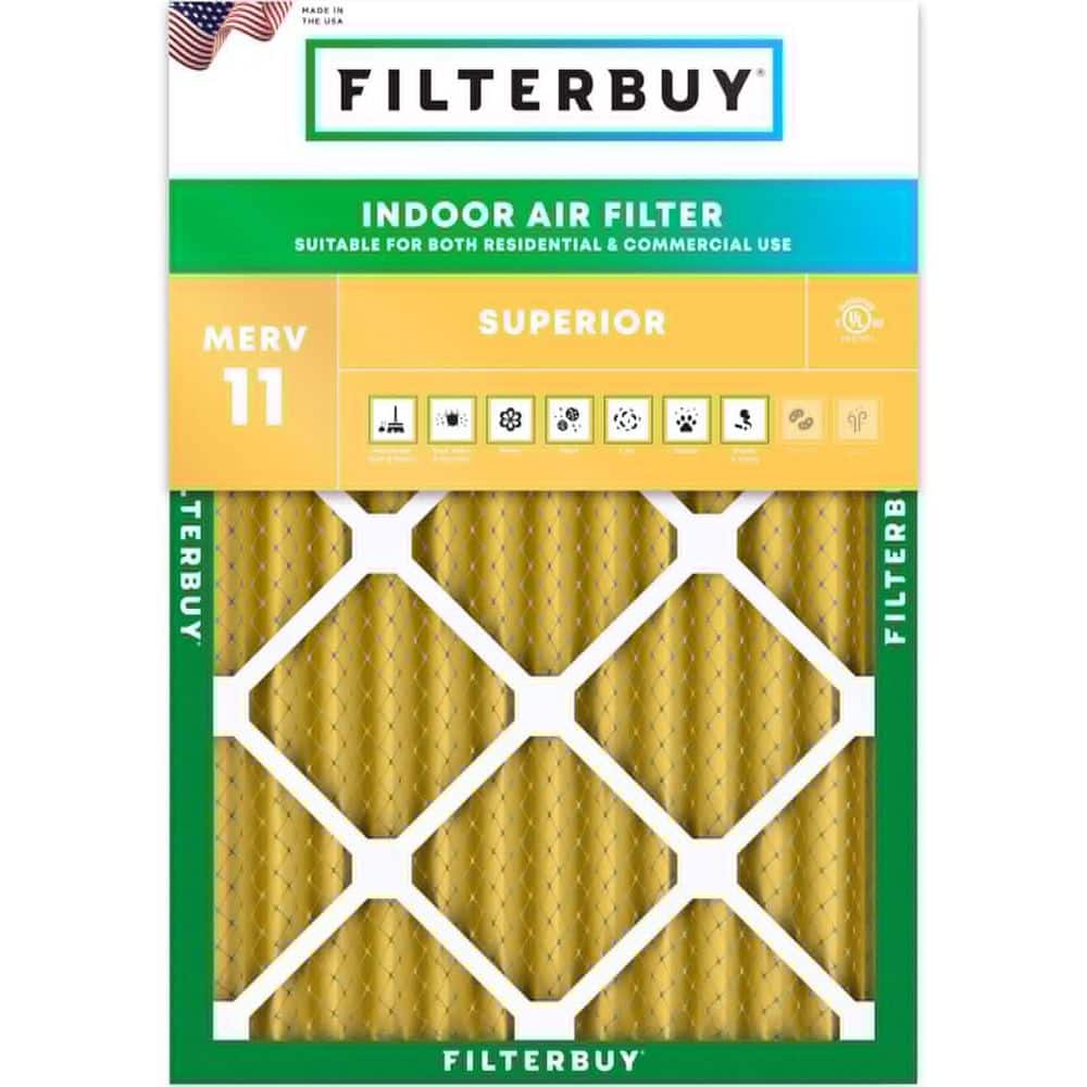 Filterbuy 10 in. x 14 in. x 2 in. MERV 11 (FPR 7) Allergen Defense Pleated HVAC AC Furnace Air Filters Replacement (1-Pack) (1)