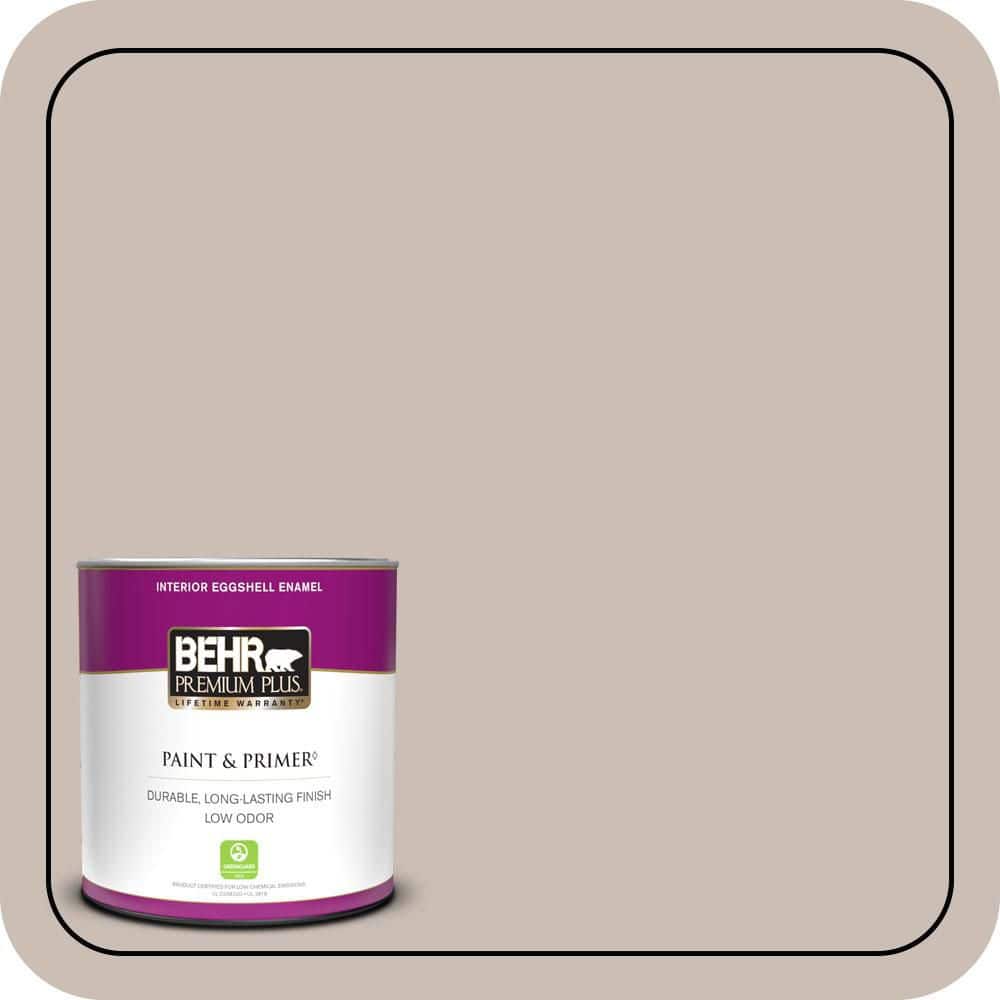BEHR PREMIUM PLUS 1 qt. #N180-3 Race Track Eggshell Enamel Low Odor Interior Paint & Primer