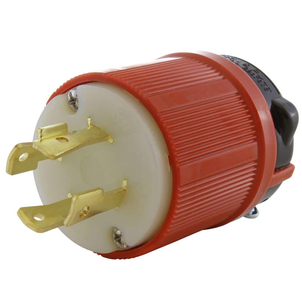 AC WORKS NEMA L17-30P 3-Phase 30A 600V 4-Prong Locking Male Plug with UL, C-UL Approval