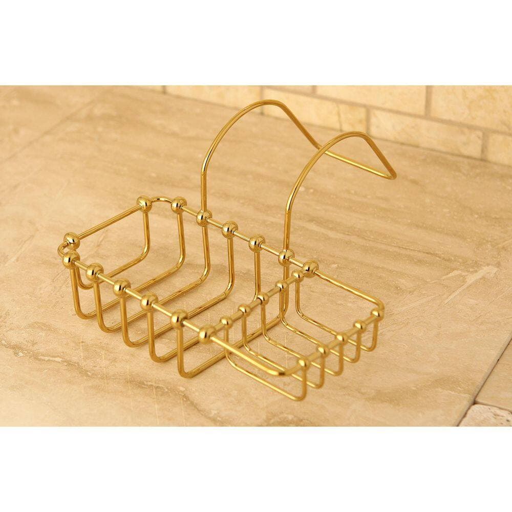 Kingston Brass Soap and Sponge Claw Foot Shower Caddy in Polished Brass (2)