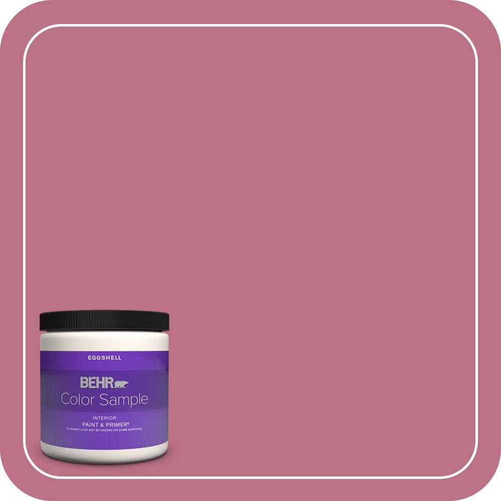 BEHR PREMIUM PLUS #MQ1-08 Smell the Roses Flat Interior/Exterior Paint & Primer Color Sample (1)