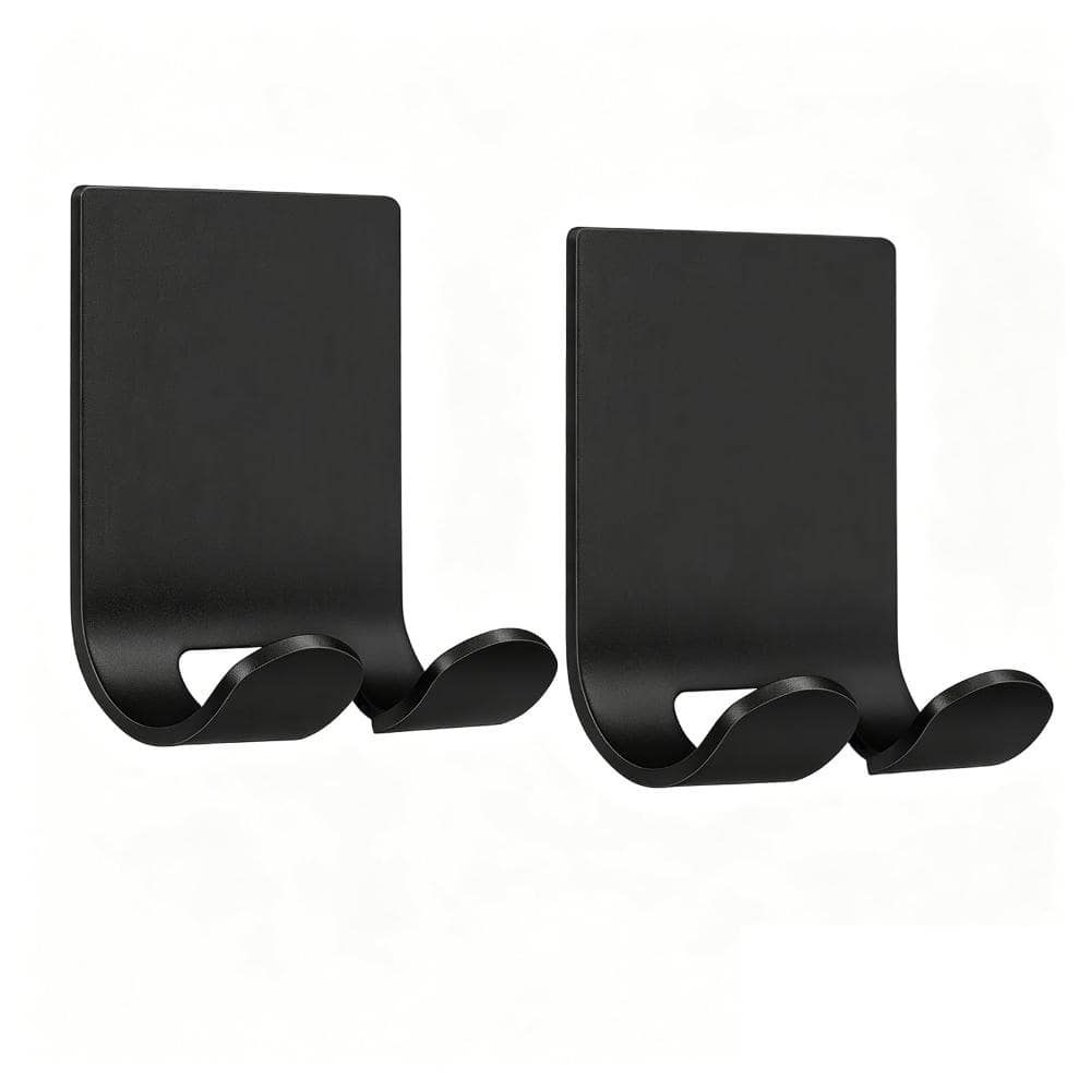 Unbranded Razor Holder Shaver Hook Hanger Stand 2 Pack Heavy Duty Self Adhesive Stainless Steel Hooks for Bathroom (1)