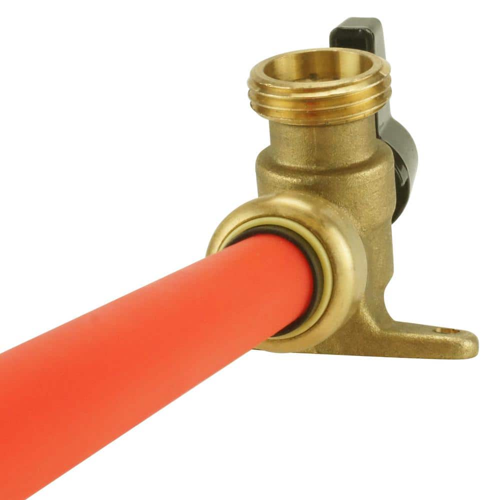 Tectite 1/2 in. Brass Push-To-Connect x 3/4 in. Garden Hose Thread Quarter-Turn Garden Valve with Drop Ear (2)