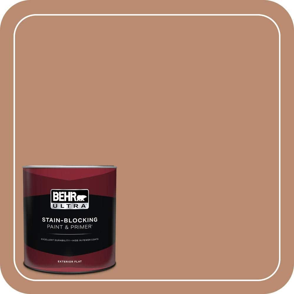 BEHR ULTRA 1 qt. #QE-12 Dune Drift Flat Exterior Paint & Primer