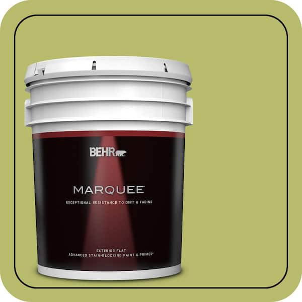 BEHR MARQUEE 5 gal. #P360-5 Citrus Peel Flat Exterior Paint & Primer (2)