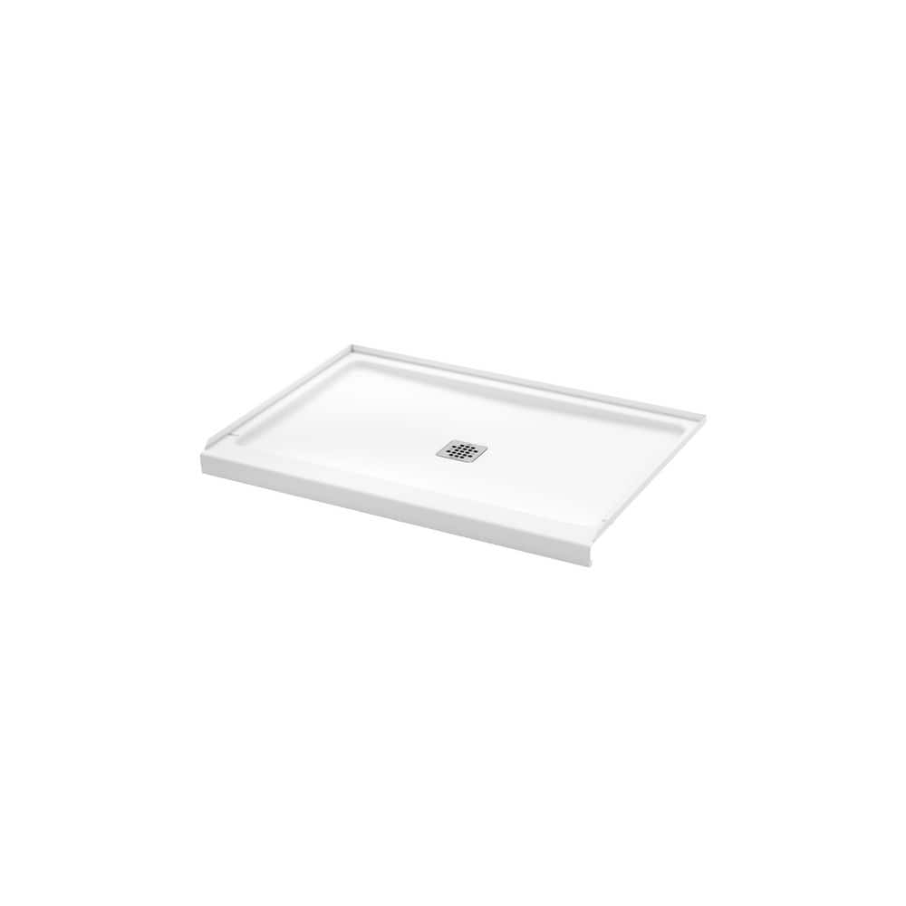 Bootz Industries Showercast 60 in. L 32 in. W Alcove Shower Pan Base with Square Chrome Drain