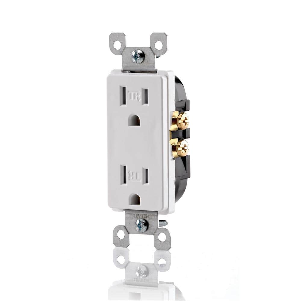 Leviton 20 Amp 125 V Industrial Grade Tamper Weather Resistant Duplex Outlet/Receptacle, Yellow (1-Pack) TWR20-Y