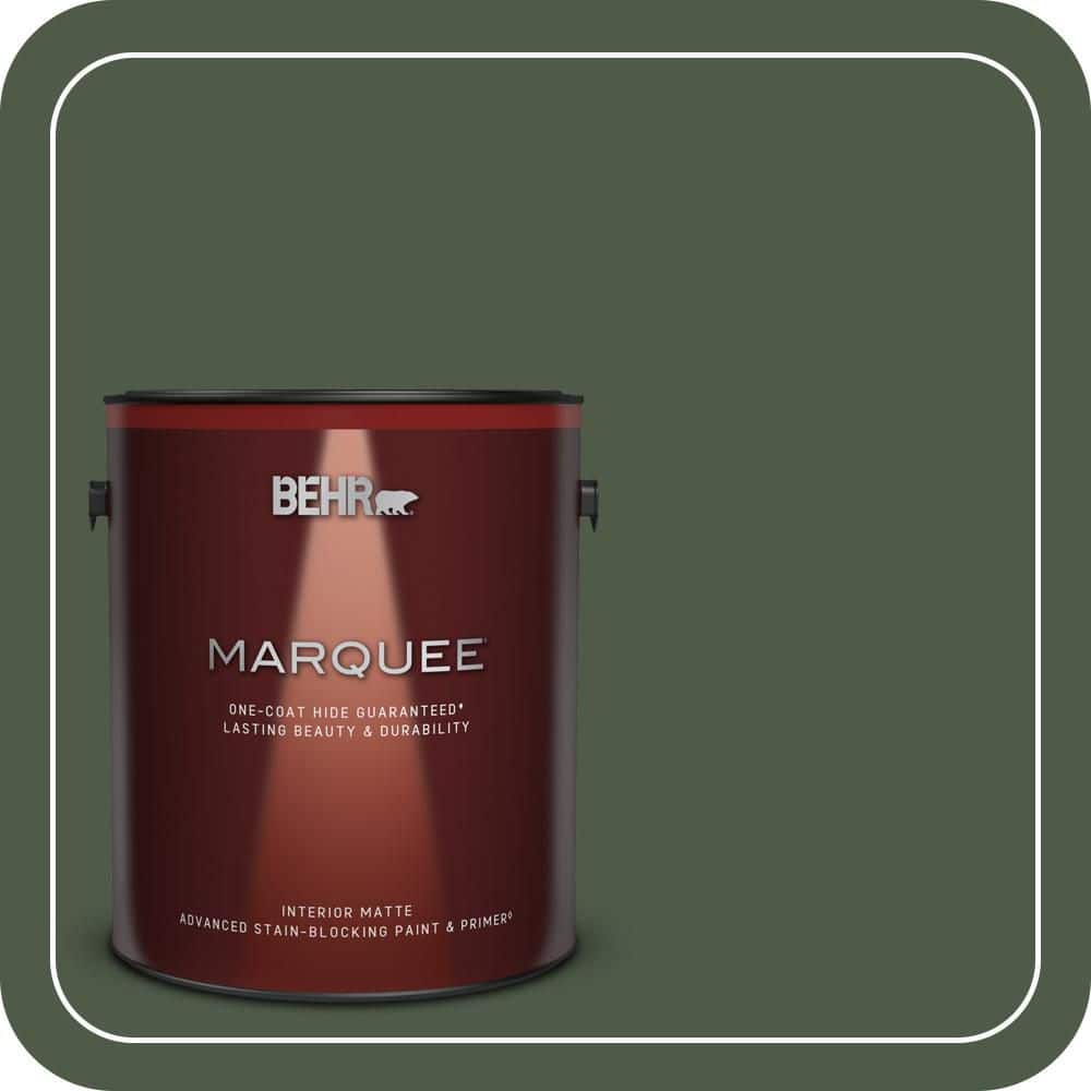 BEHR MARQUEE 1 gal. #440F-7 Fresh Pine Matte Interior Paint & Primer