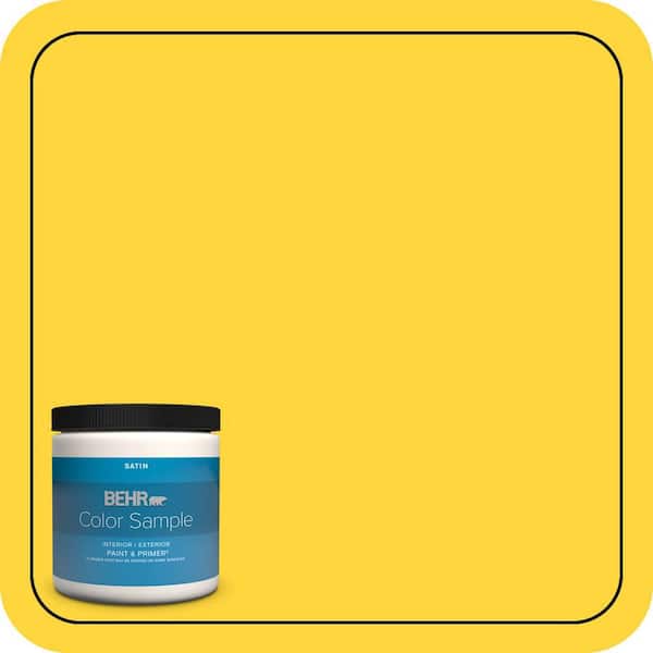 BEHR PREMIUM PLUS #380B-6 Lemon Tart Flat Low Odor & Primer (4)