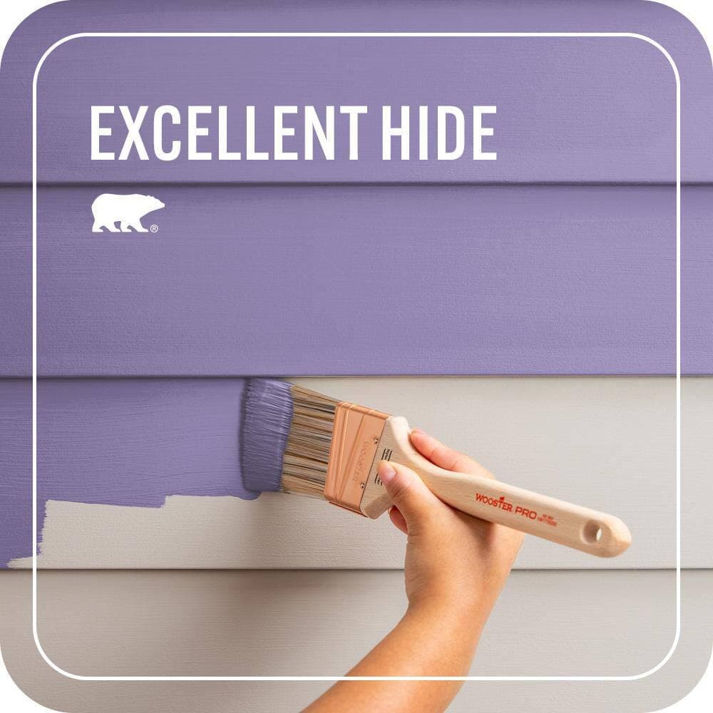 BEHR PREMIUM PLUS 1 qt. #PPU16-04 Purple Agate Flat Exterior Paint & Primer (4)