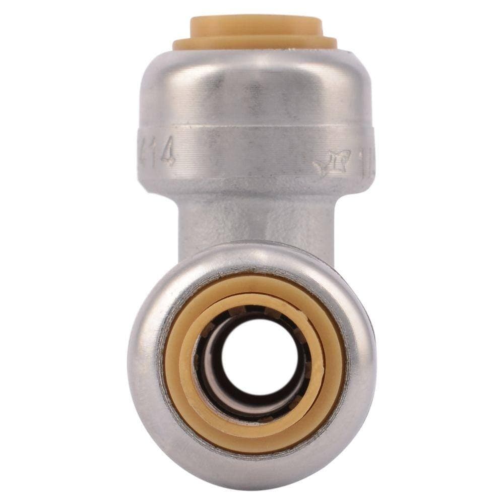 SharkBite 1/4 in. Push-to-Connect x Push-to-Connect x CTS Stop Valve Chrome-Plated Brass Tee Adapter (3)