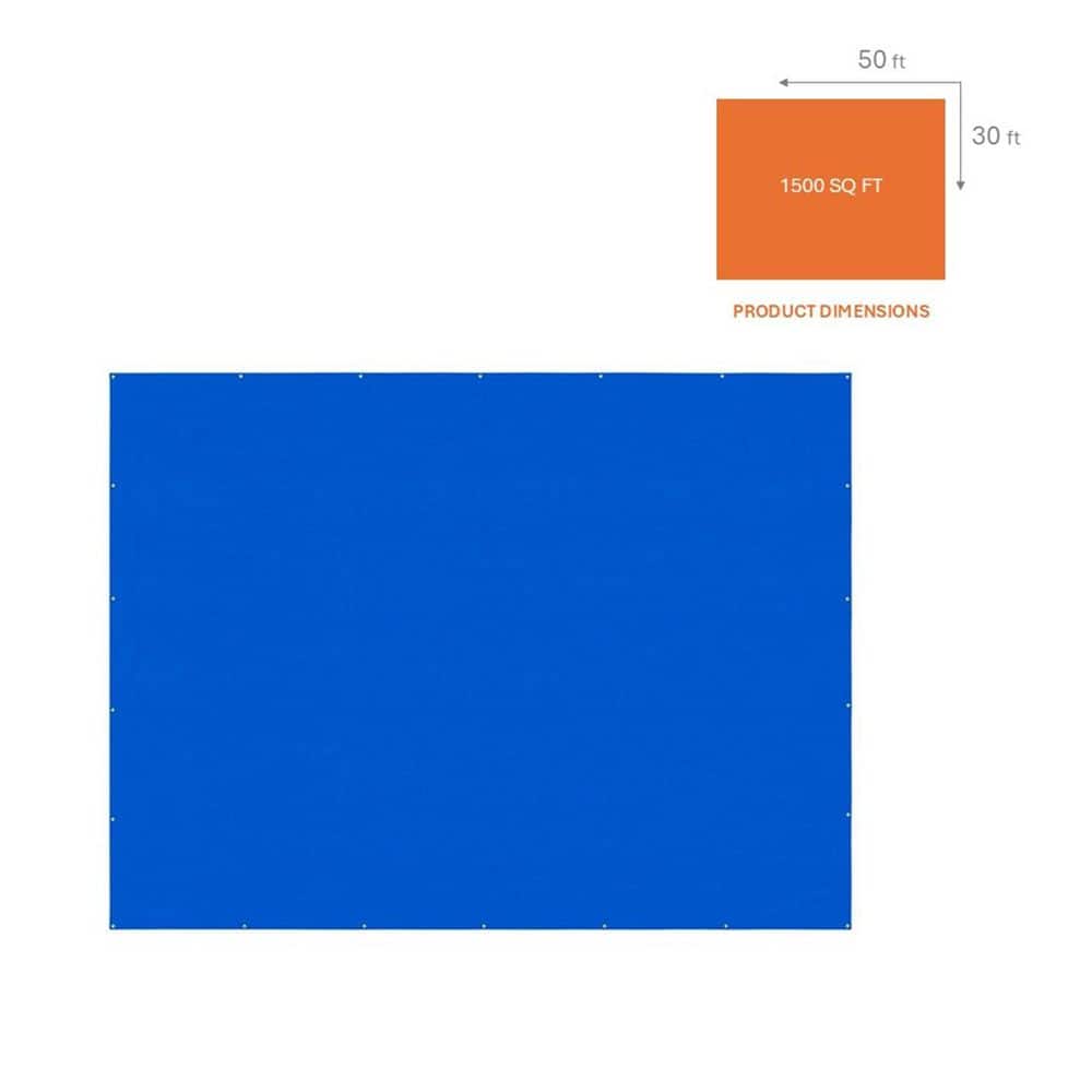 Everbilt 30 ft. x 50 ft. Blue Medium Duty Tarp (4)