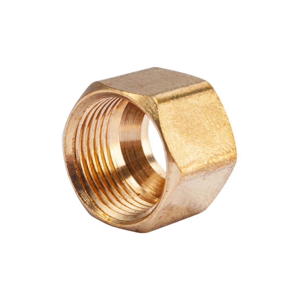LTWFITTING 3/8 in. Brass Compression Nut Fitting (25-Pack) (1)