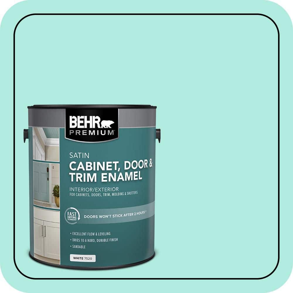 BEHR PREMIUM 1 gal. #MQ4-23 Aloha Satin Enamel Interior/Exterior Cabinet, Door & Trim Paint